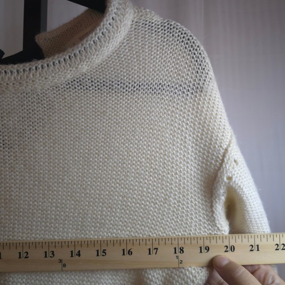 Ulla Johnson Alpaca Wool Blend Ivory Knit Sweater Small Bow Back Pocket Detail - Picture 8 of 9